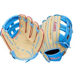 Wilson A450 Advisory Staff 12" Baseball Glove - Blonde/Cool Blue/Red - 2026 Model