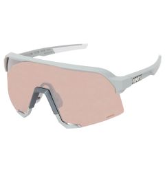 100% S3 Soft Tact Two Stone Gray Adult Sunglasses w/ Hiper Crimson Silver Mirror Lens - 2022