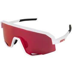 100% Slendale White Adult Sunglasses w/ Red Mirror Lens (2026)