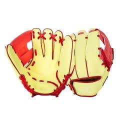 Nike Vapor Ronald Acuña Jr. 9.5" Youth Baseball Glove - Opti Yellow/ Bright Crimson