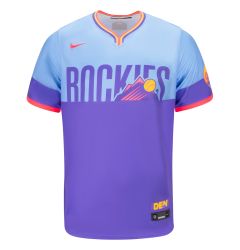 Nike MLB Colorado Rockies City Connect Purple Men's Limited Jersey