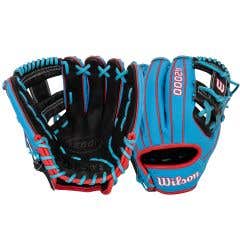 Wilson A2000 1786SS 11.5" Baseball Glove - Black/Sky/Red (2027)