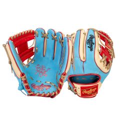 Rawlings Heart of the Hide Monkey Exclusive PRO312 11.5" Baseball Glove - Columbia Blue/Red