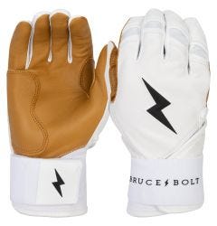 Bruce+Bolt Men's Premium Cabretta Leather Long Cuff Batting Gloves - 2020 Model