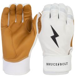 Bruce+Bolt Men's Premium Cabretta Leather Short Cuff Batting Gloves - 2020 Model