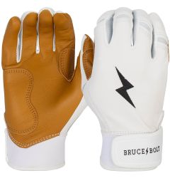 Bruce+Bolt Premium Cabretta Leather Short Cuff Youth Batting Gloves - 2020 Model