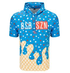 Baseball Lifestyle 101 BSBL-SZN Adult Short Sleeve Hoodie V3