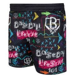 Baseball Lifestyle 101 Back to School Collection Chalkboard Adult Shorts