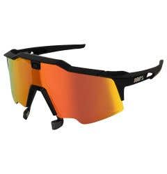 100% Speedcraft Air Black Adult Sunglasses w/ Red HiPER Mirror Lens (2026)