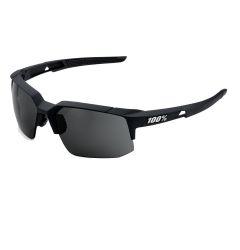 100% Speedcoupe Soft Tact Black Adult Sunglasses w/ Smoke Lens