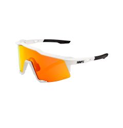 100% Speedcraft Soft Tact Off White Adult Sunglasses w/ Hiper Red Multilayer Mirror Lens