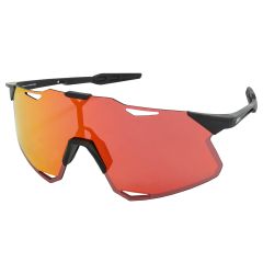 100% Hypercraft Matte Black Adult Sunglasses w/ Hiper Red Multilayer Lens