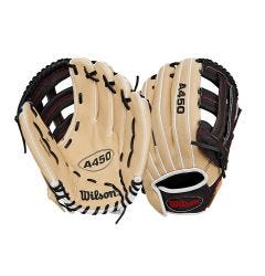 Wilson A450 12" Youth Baseball Glove - Blonde/Black/Red - 2024 Model