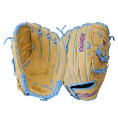Wilson A2000 B125 12.5" Baseball Glove - Blonde/Sky Blue - 2025 Model