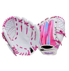Wilson Flash 11.5" Fastpitch Softball Glove - White/Flamingo Pink - 2026 Model