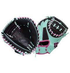 Wilson A2000 SCM23SS 33.5" Baseball Catcher's Mitt - Black/Seafoam - 2026 Model
