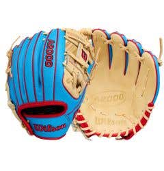 Wilson A2000 PF88SS 11.25" Baseball Glove - Blonde/Sky/Red (2027)