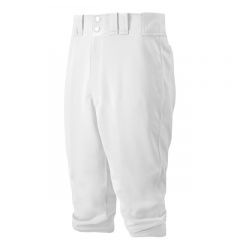 Mizuno Adult Mens Premier Piped Short Baseball Pant White-Navy X-Small 