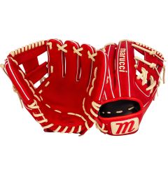 Marucci Cypress 11.5" Baseball Glove - Red/Camel - 2024 Model