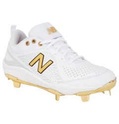new balance cleats white and gold