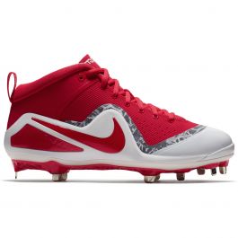 all red baseball cleats