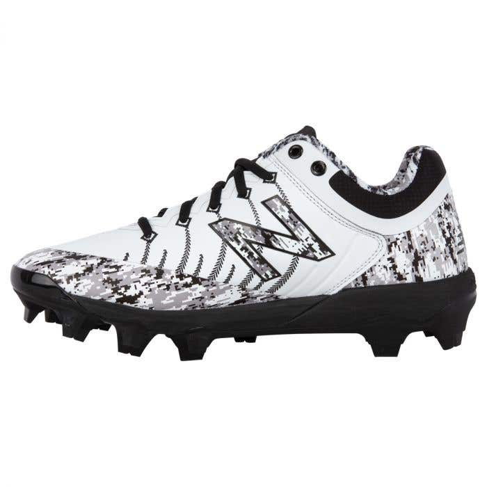white molded baseball cleats