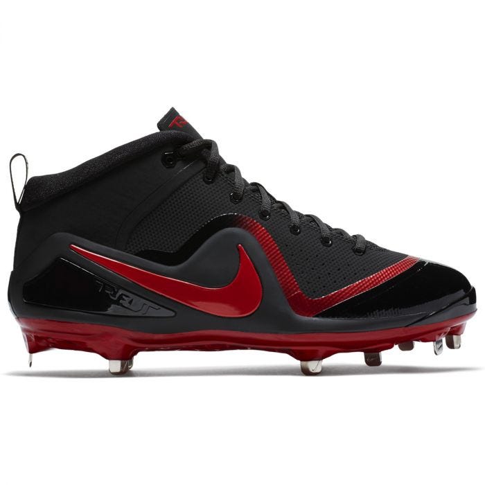 red and black nike baseball cleats online -