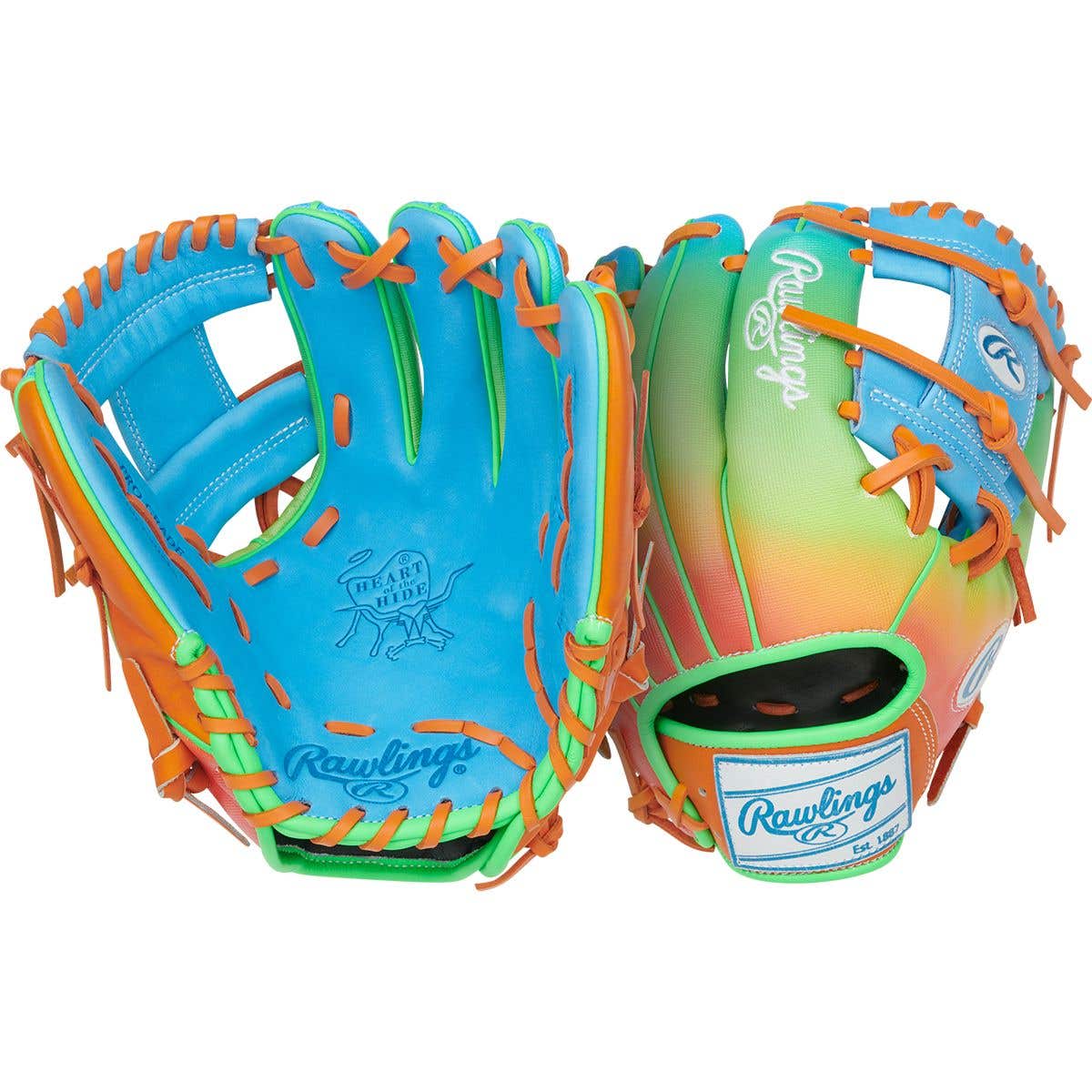 Rawlings Heart of the Hide Fun Burst Edition PROR204-2CBO 11.5