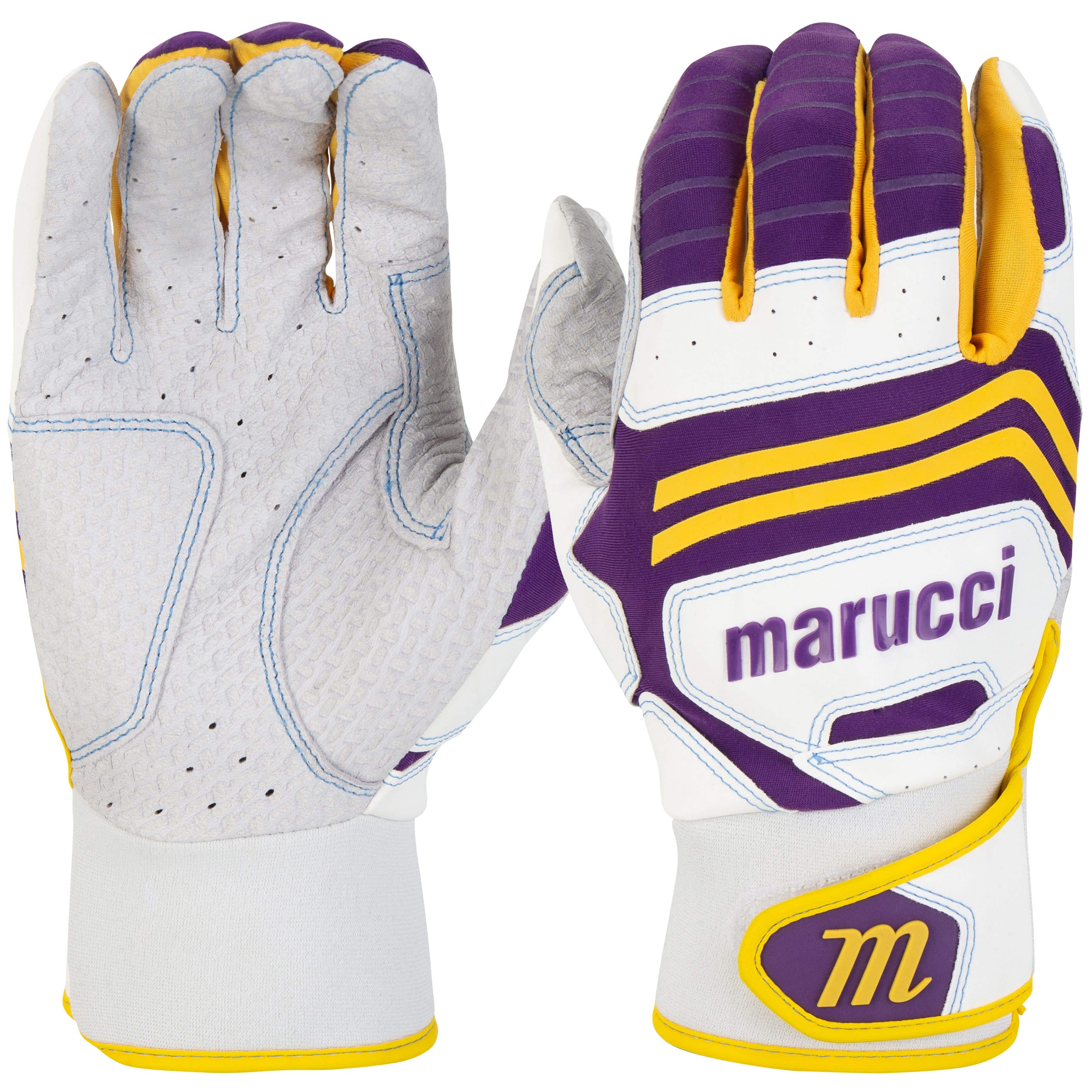 Gants De Baseball Marucci Luxe – Adulte Homme Taille M – Blanc – Manche Longue – Premium