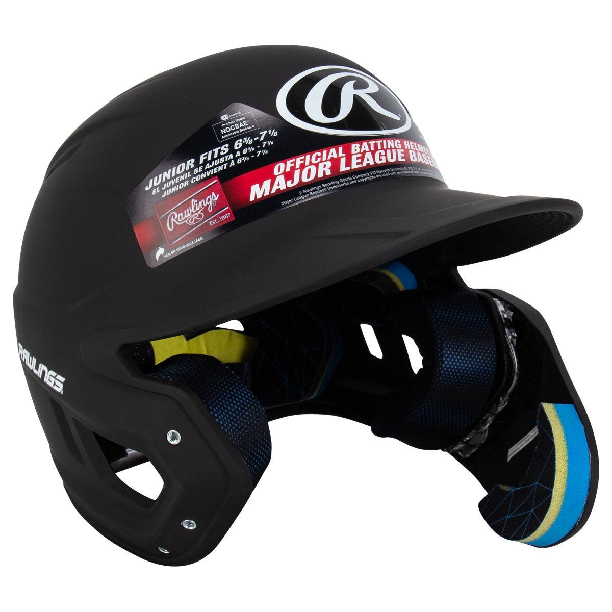 Rawlings Mach Adjust Matte Junior Batting Helmet w/ EXT Flap