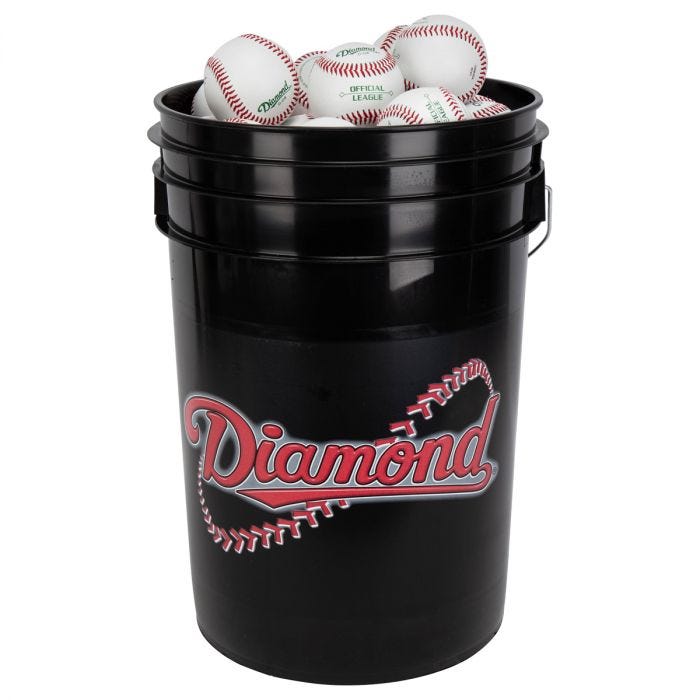 Diamond Black Bucket w/ 30 DOB Baseballs