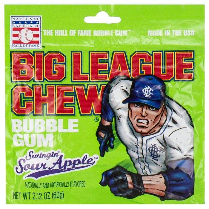 Big League Chew Gum - Swingin' Sour Apple