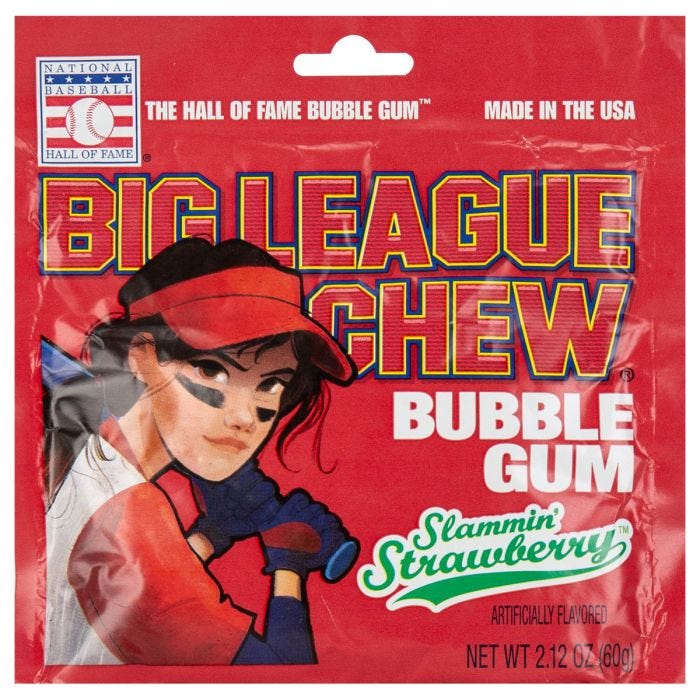 Big League Chew Gum - Slammin' Strawberry