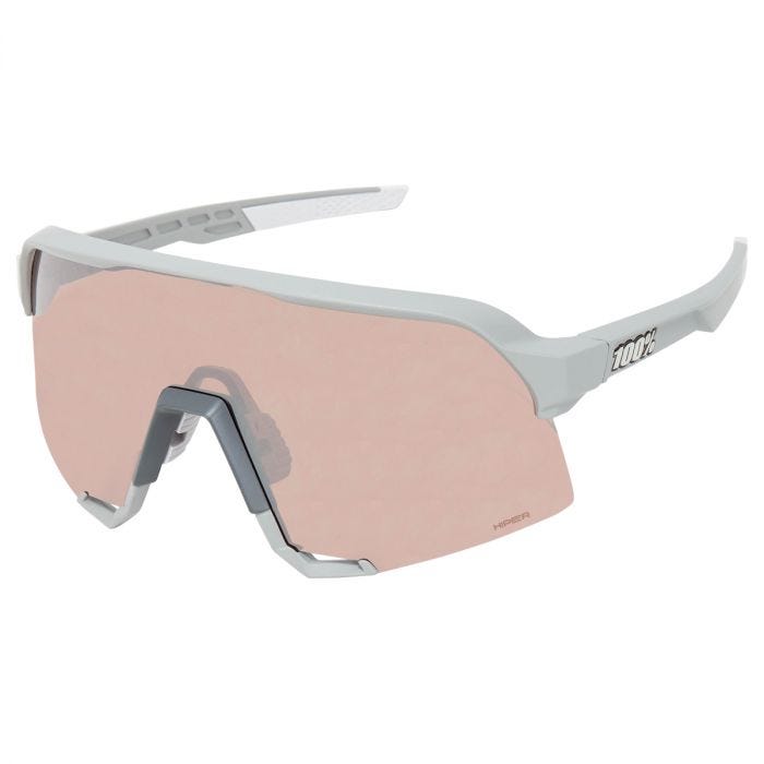 100% S3 Soft Tact Two Stone Gray Adult Sunglasses w/ Hiper