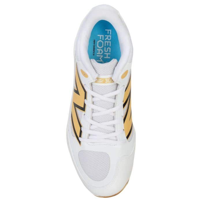 New Balance 3000v7 Men's Low TPU Baseball Cleats - White/Gold