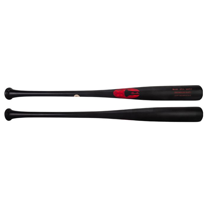 Chandler AP5A Maple Wood Bat - Black/ Deluxe Red