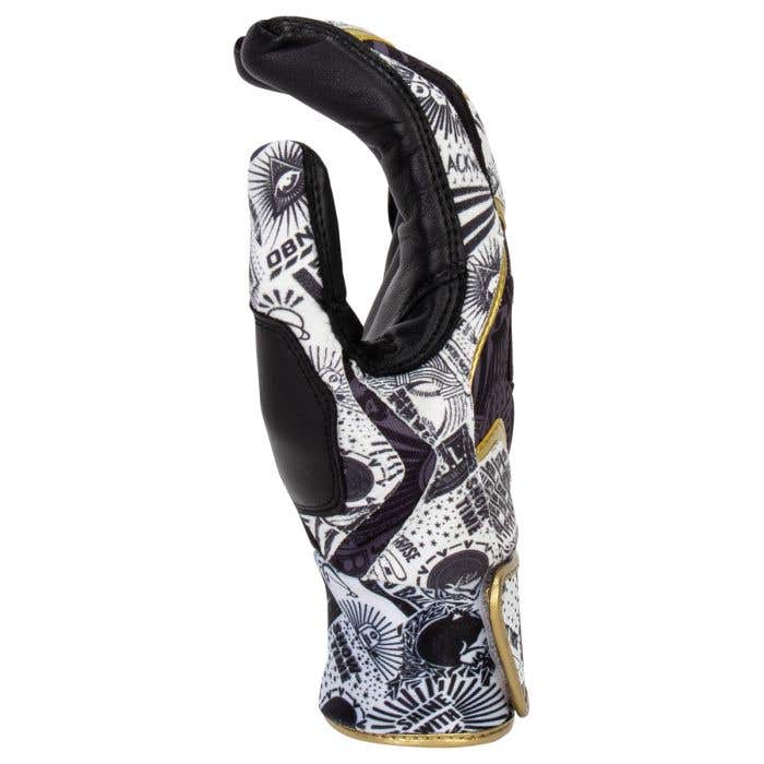 Gants Batting NOX Cuir Mouton Gant De Frappe De Baseball Victus NOX - Taille Moyen, Noir/blanc/or - Neuf Gants Frappe Baseball Victus