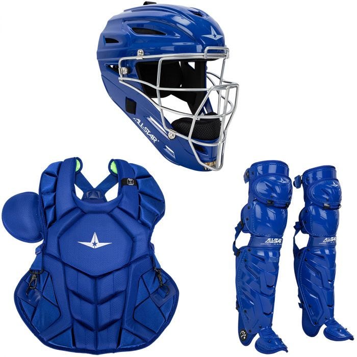 All-Star Adult System7 Axis Pro Catcher's Set Royal