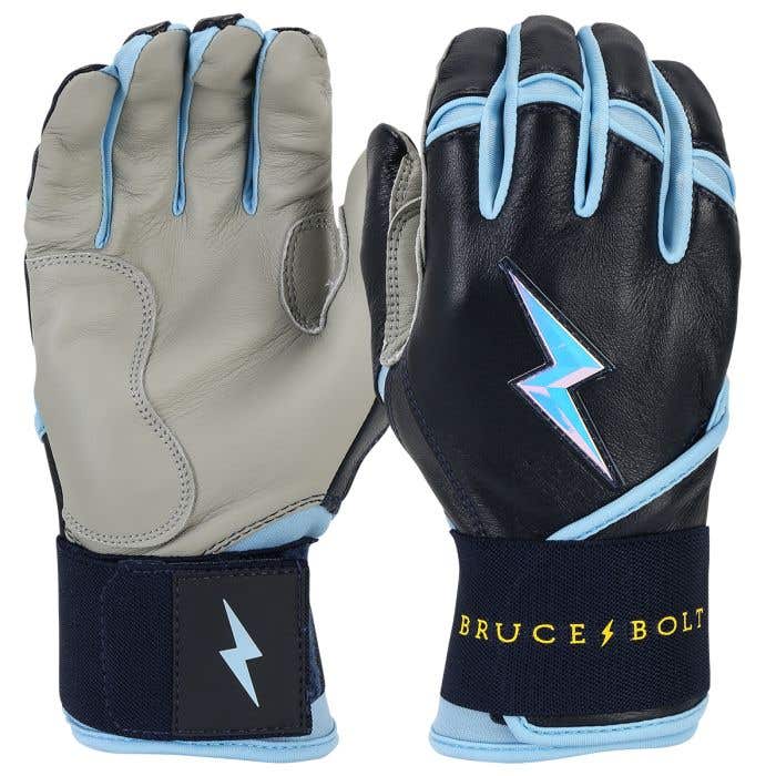 Bruce Bolt Youth Batting Gloves - Baby Blue