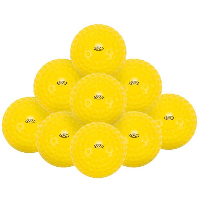 Balle De Softball Rawlings SB3 12 Pouces – Couverture Synthétique, Centre Liège – Jaune