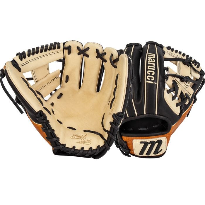 Marucci Capitol 11.5" Baseball Glove Black/Gator 2024 Model