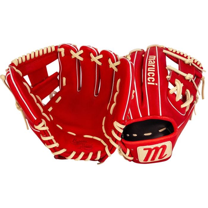 All red store baseball glove