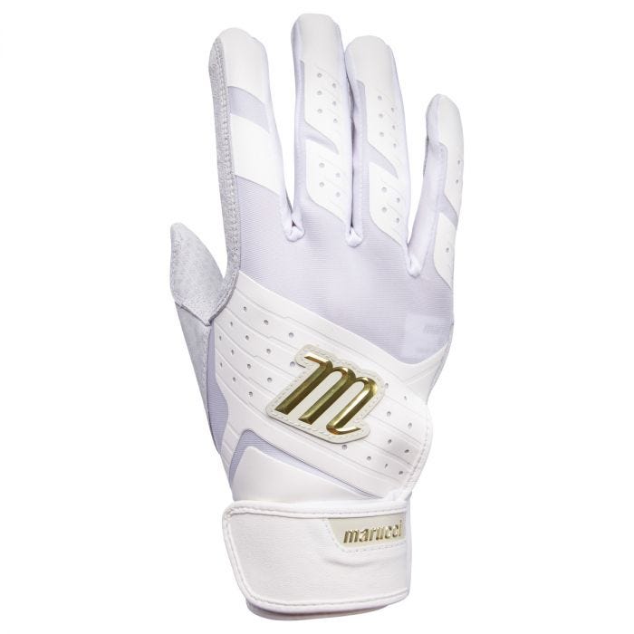 White and gold cheap marucci batting gloves