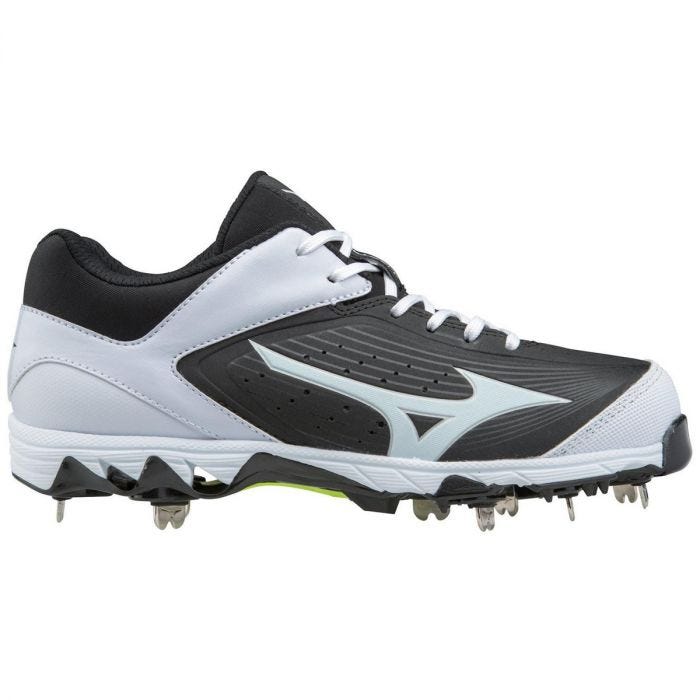 black mizuno metal softball cleats