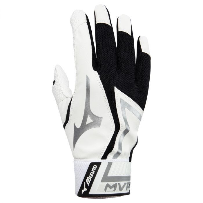 white mizuno batting gloves