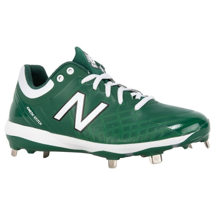 new balance green and white baseball cleats