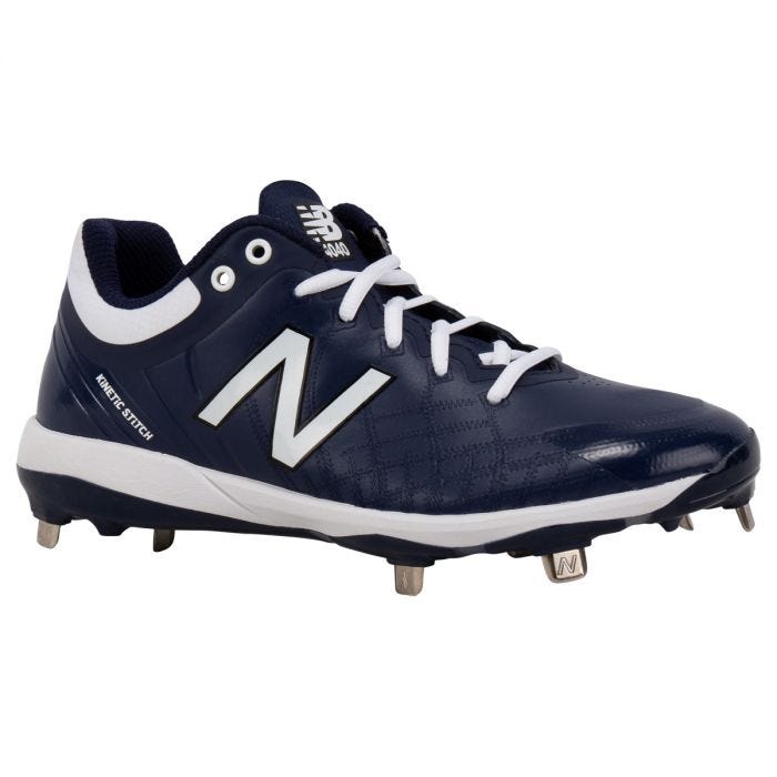 Low Metal Baseball Cleats - Navy