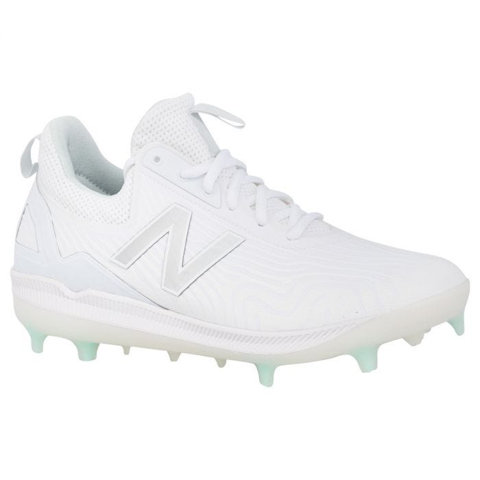 mens white new balance metal cleats