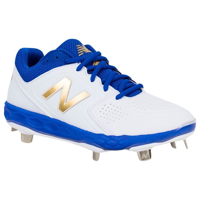 all white new balance softball cleats