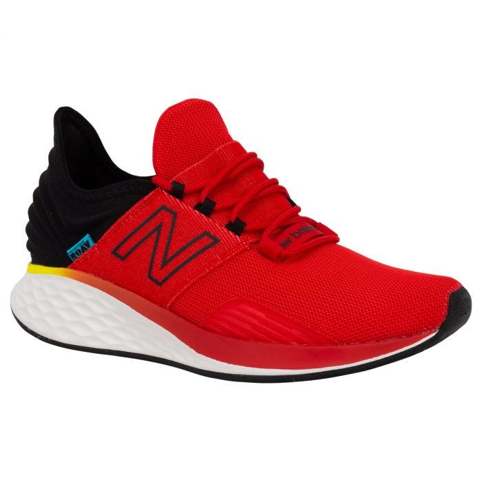 red and white new balance shoes